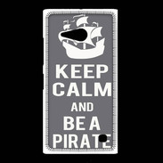 Coque Nokia Lumia 735 Keep Calm Be a Pirate Gris