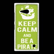 Coque Nokia Lumia 735 Keep Calm Be a Pirate Vert pomme