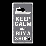 Coque Nokia Lumia 735 Keep Calm Buy Shoes Gris