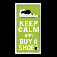 Coque Nokia Lumia 735 Keep Calm Buy Shoes Vert Pomme