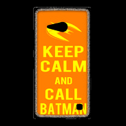 Coque Nokia Lumia 735 Keep Calm Call Batman Orange