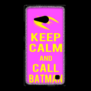 Coque Nokia Lumia 735 Keep Calm Call Batman Rose