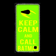 Coque Nokia Lumia 735 Keep Calm Call Batman Vert pomme
