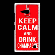 Coque Nokia Lumia 735 Keep Calm Drink champagne Rouge
