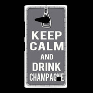 Coque Nokia Lumia 735 Keep Calm Drink champagne Gris