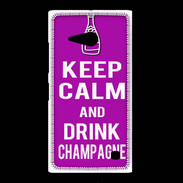 Coque Nokia Lumia 735 Keep Calm Drink champagne Violet