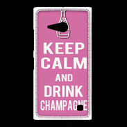 Coque Nokia Lumia 735 Keep Calm Drink champagne Rose