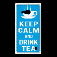 Coque Nokia Lumia 735 Keep Calm Drink Tea Cyan