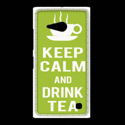 Coque Nokia Lumia 735 Keep Calm Drink Tea Vert pomme