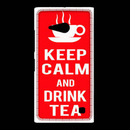 Coque Nokia Lumia 735 Keep Calm Drink Tea Rouge