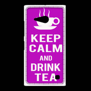 Coque Nokia Lumia 735 Keep Calm Drink Tea Violet