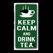 Coque Nokia Lumia 735 Keep Calm Drink Tea Vert