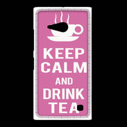 Coque Nokia Lumia 735 Keep Calm Drink Tea Rose