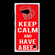 Coque Nokia Lumia 735 Keep Calm Have a beer Rouge