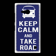 Coque Nokia Lumia 735 Keep Calm Take road Bleu