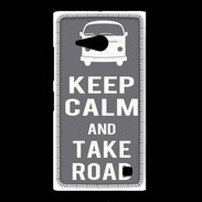 Coque Nokia Lumia 735 Keep Calm Take Road Gris