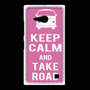 Coque Nokia Lumia 735 Keep Calm Take Road Rose