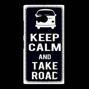 Coque Nokia Lumia 735 Keep Calm Take Road Noir