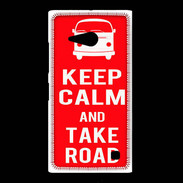 Coque Nokia Lumia 735 Keep Calm Take Road Rouge