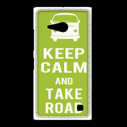Coque Nokia Lumia 735 Keep Calm Take road Vert pomme
