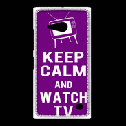 Coque Nokia Lumia 735 Keep Calm Watch TV Violet