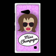 Coque Nokia Lumia 735 Miss Champagne Chatain