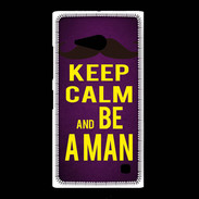 Coque Nokia Lumia 735 Keep Calm Be a Man Violet