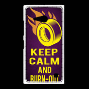 Coque Nokia Lumia 735 Keep Calm and Burn Out violet