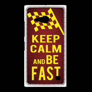 Coque Nokia Lumia 735 Keep Calm and Be Fast Rouge
