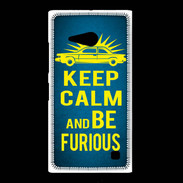 Coque Nokia Lumia 735 Keep Calm and Be Furious Bleu