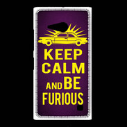Coque Nokia Lumia 735 Keep Calm and Be Furious Violet