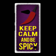 Coque Nokia Lumia 735 Keep Calm and Be Spicy Violet