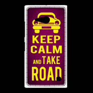 Coque Nokia Lumia 735 Keep Calm and Take o road 2 Rose