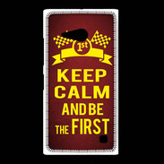 Coque Nokia Lumia 735 Keep Calm and Be the First Rouge
