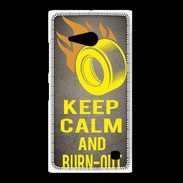 Coque Nokia Lumia 735 Keep Calm and Burn Out Gris