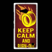 Coque Nokia Lumia 735 Keep Calm and Burn Out Rouge