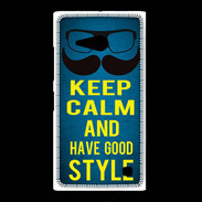 Coque Nokia Lumia 735 Keep Calm and Have a good Style Bleu