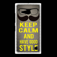 Coque Nokia Lumia 735 Keep Calm and Have a good Style Gris