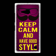 Coque Nokia Lumia 735 Keep Calm and Have a good Style Rose