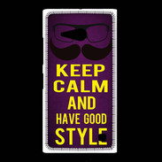 Coque Nokia Lumia 735 Keep Calm and Have a good Style Violet