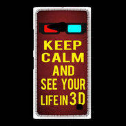 Coque Nokia Lumia 735 Keep Calm and See your life 3D Rouge
