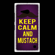 Coque Nokia Lumia 735 Keep Calm and Mustach Violet