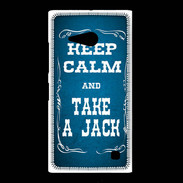 Coque Nokia Lumia 735 Keep Calm and Take Jack Bleu