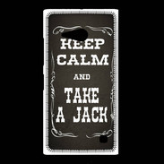 Coque Nokia Lumia 735 Keep Calm and Take Jack Gris