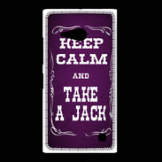 Coque Nokia Lumia 735 Keep Calm and Take Jack Violet