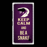 Coque Nokia Lumia 735 Keep Calm and Be a Snake Violet