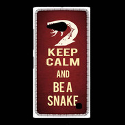 Coque Nokia Lumia 735 Keep Calm and Be a Snake Rouge