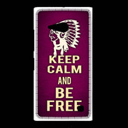 Coque Nokia Lumia 735 Keep Calm and Be Free Rose