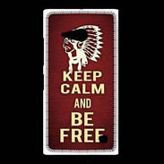 Coque Nokia Lumia 735 Keep Calm and Be Free Rouge