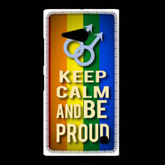 Coque Nokia Lumia 735 Keep Calm and Be Proud mens Gay